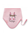 UP-bj_4172,Baveta cu suport pentru suzeta Triangle BabyJem (Culoare: Alb)