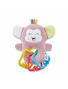 UP-bj_6933,Jucarie din plus pentru bebelusi cu inele dentitie Funny Monkey BabyJem (Culoare: Bleu)