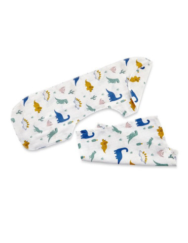 UP-bj_3783,Set prosopel BabyJem pentru alaptare din muselina (Model: Inele colorate)