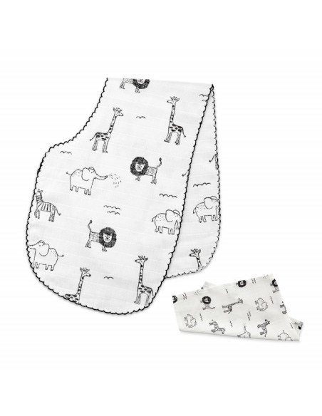 UP-bj_3783,Set prosopel BabyJem pentru alaptare din muselina (Model: Inele colorate)