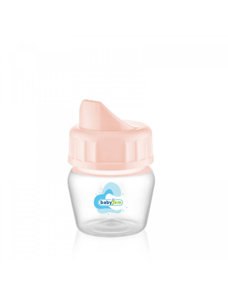UP-bj_6611,Mini biberon 2 in 1 Cana si biberon din sticla BabyJem 30 ml (Culoare: Gri)
