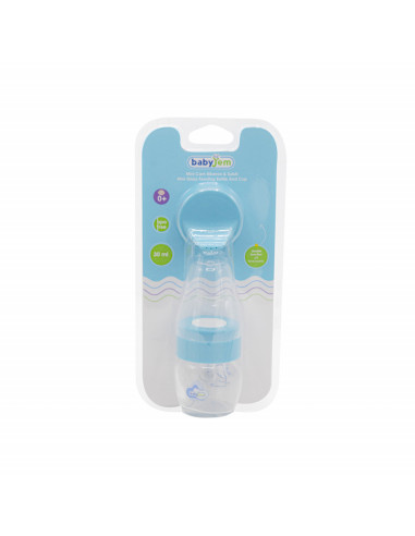 UP-bj_6611,Mini biberon 2 in 1 Cana si biberon din sticla BabyJem 30 ml (Culoare: Gri)