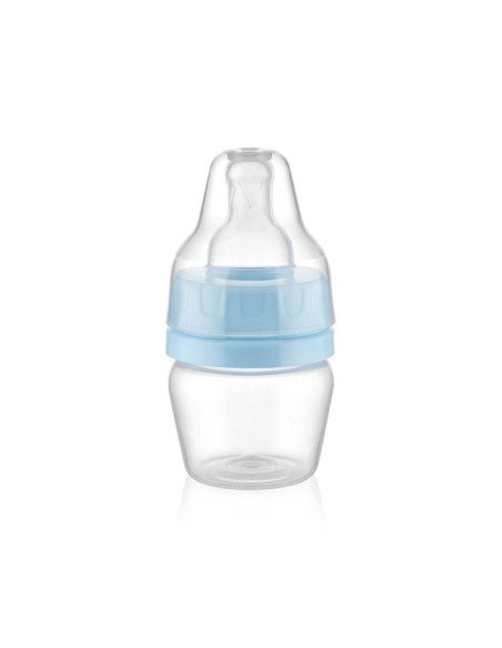 UP-bj_6612,Mini biberon 2 in 1 Cana si biberon din sticla BabyJem 30 ml (Culoare: Bleu)