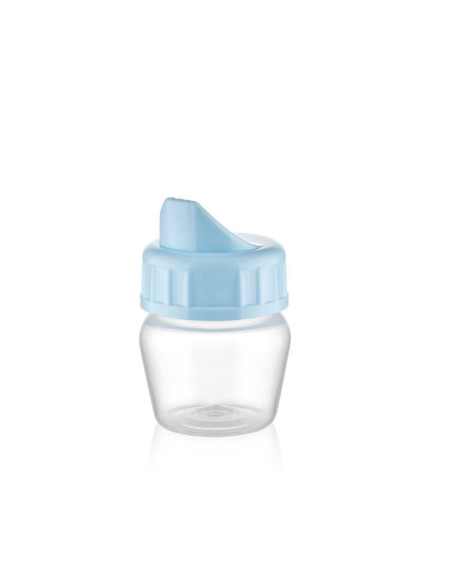 UP-bj_6612,Mini biberon 2 in 1 Cana si biberon din sticla BabyJem 30 ml (Culoare: Bleu)