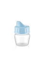 UP-bj_6612,Mini biberon 2 in 1 Cana si biberon din sticla BabyJem 30 ml (Culoare: Bleu)