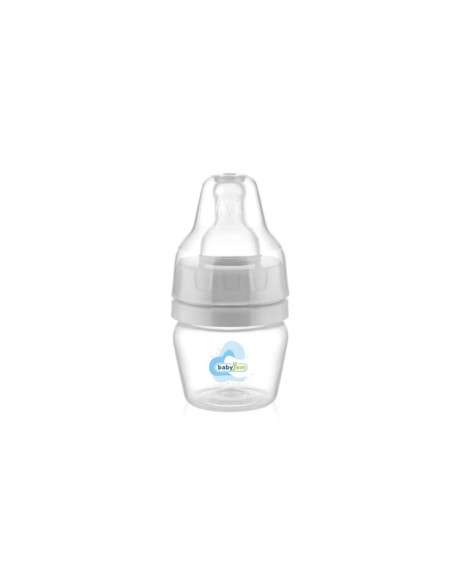 UP-bj_6612,Mini biberon 2 in 1 Cana si biberon din sticla BabyJem 30 ml (Culoare: Bleu)