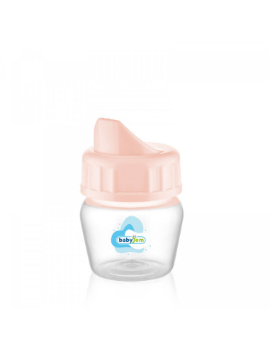UP-bj_6612,Mini biberon 2 in 1 Cana si biberon din sticla BabyJem 30 ml (Culoare: Bleu)