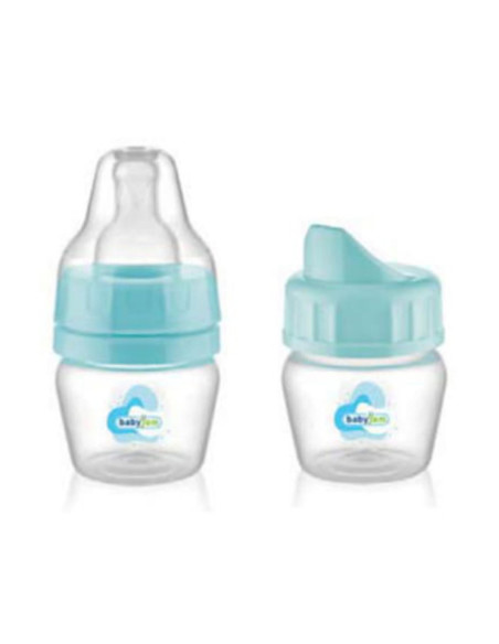 UP-bj_6613,Mini biberon 2 in 1 Cana si biberon din sticla BabyJem 30 ml (Culoare: Somon)