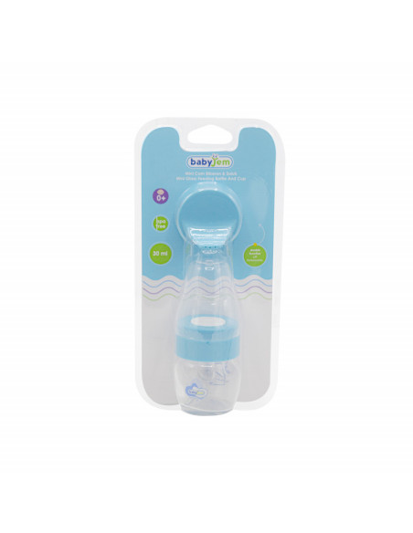 UP-bj_6613,Mini biberon 2 in 1 Cana si biberon din sticla BabyJem 30 ml (Culoare: Somon)