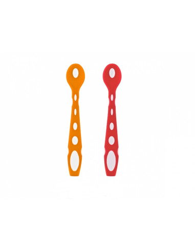 UP-bj_5631,Set 2 lingurite din silicon BabyJem Soft Spoon (Culoare: Portocaliu)