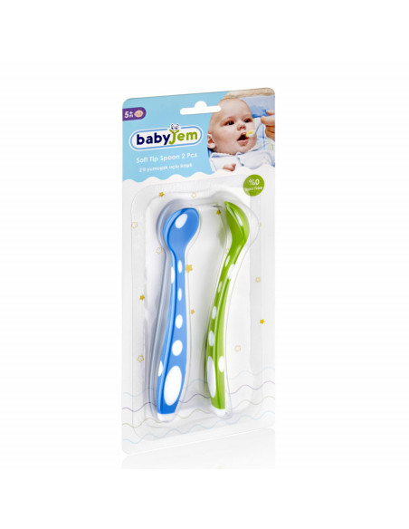 UP-bj_5631,Set 2 lingurite din silicon BabyJem Soft Spoon (Culoare: Portocaliu)