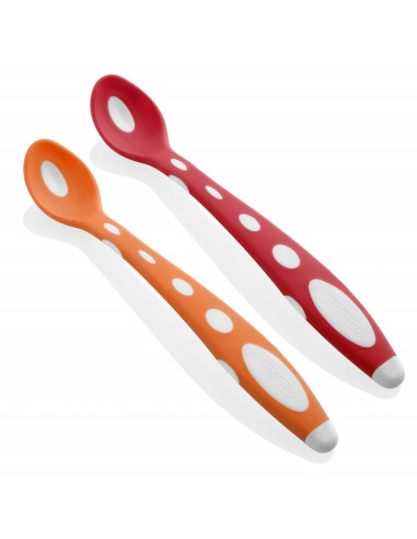 UP-bj_5631,Set 2 lingurite din silicon BabyJem Soft Spoon (Culoare: Portocaliu)