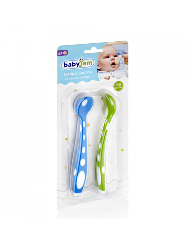 UP-bj_5632,Set 2 lingurite din silicon BabyJem Soft Spoon (Culoare: Mov)