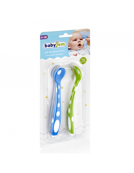 UP-bj_5632,Set 2 lingurite din silicon BabyJem Soft Spoon (Culoare: Mov)