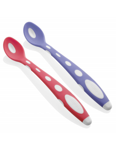 UP-bj_5632,Set 2 lingurite din silicon BabyJem Soft Spoon (Culoare: Mov)