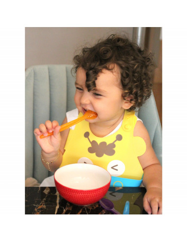 UP-bj_6261,Baveta din silicon Soft Baby Bib (Culoare: Verde)