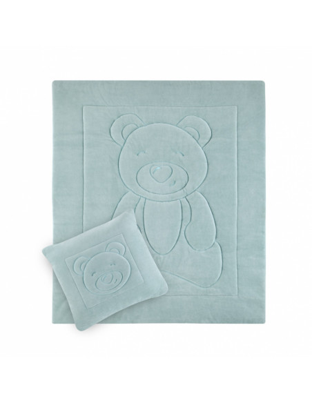 UP-bj_6642,Set pernuta si paturica din plus Bear BabyJem (Culoare: Roz)