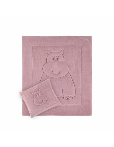 UP-bj_6642,Set pernuta si paturica din plus Bear BabyJem (Culoare: Roz)