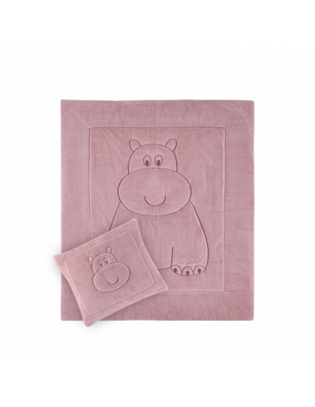 UP-bj_6642,Set pernuta si paturica din plus Bear BabyJem (Culoare: Roz)