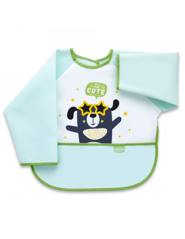 UP-bj_0341,Baveta cu maneci si buzunar BabyJem Polly Bib (Culoare: Verde)