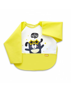 UP-bj_0342,Baveta cu maneci si buzunar BabyJem Polly Bib (Culoare: Roz) 2