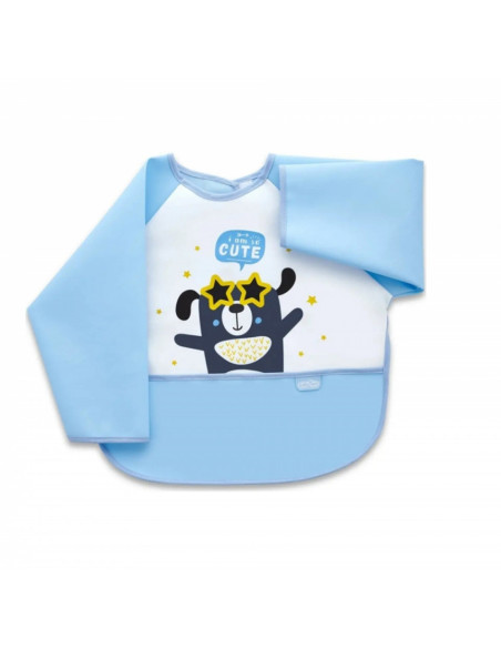 UP-bj_0344,Baveta cu maneci si buzunar BabyJem Polly Bib (Culoare: Bleu) UP-bj_0344,Baveta cu maneci si buzunar BabyJem Polly Bib (Culoare: Bleu)