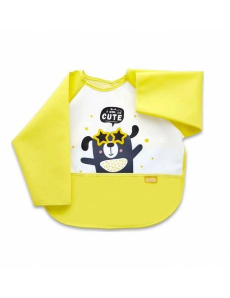 UP-bj_0344,Baveta cu maneci si buzunar BabyJem Polly Bib (Culoare: Bleu) UP-bj_0344,Baveta cu maneci si buzunar BabyJem Polly Bib (Culoare: Bleu)