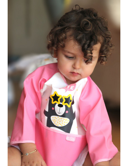 UP-bj_0344,Baveta cu maneci si buzunar BabyJem Polly Bib (Culoare: Bleu) UP-bj_0344,Baveta cu maneci si buzunar BabyJem Polly Bib (Culoare: Bleu)