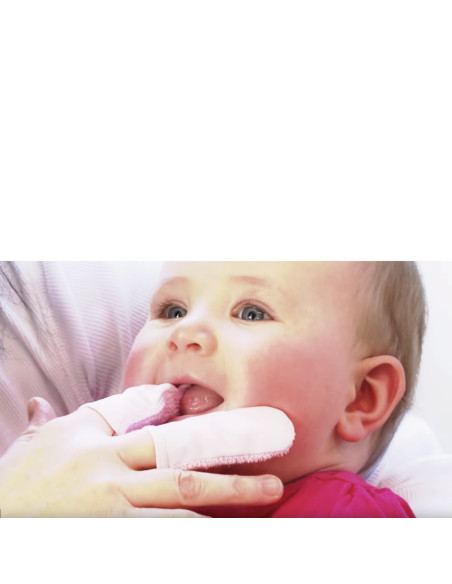 UP-bj_6272,Periuta de dinti pentru folosire pe deget BabyJem (Culoare: Roz)