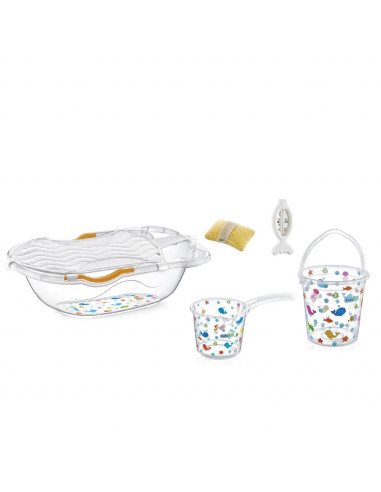 UP-bj_5402,Set de baie cu 6 piese BabyJem (Culoare: Alb)