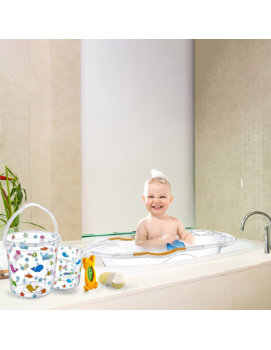 UP-bj_5402,Set de baie cu 6 piese BabyJem (Culoare: Alb)