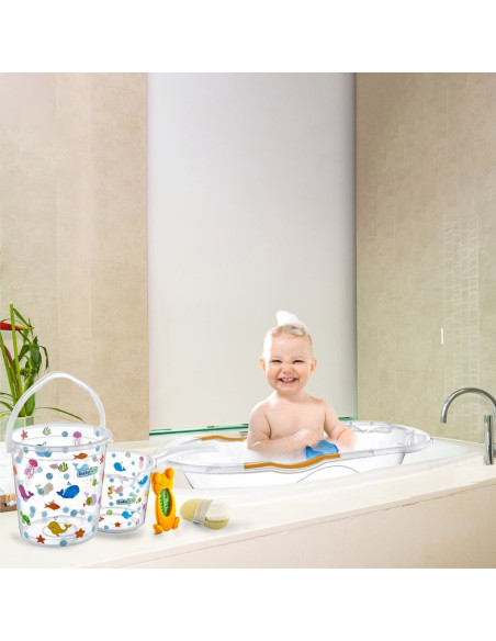 UP-bj_5403,Set de baie cu 6 piese BabyJem (Culoare: Bleu)