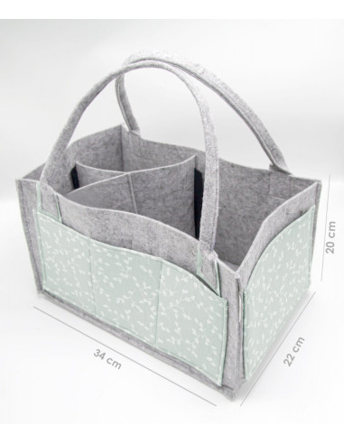 UP-bj_7721,Geanta organizator scutece si accesorii copii/bebelusi BabyJem (Culoare: Verde)