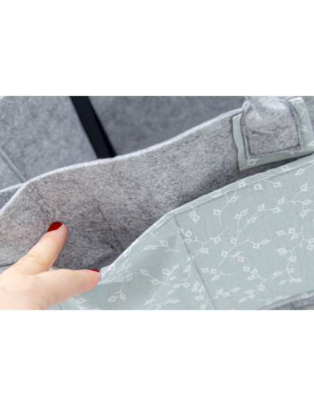 UP-bj_7723,Geanta organizator scutece si accesorii copii/bebelusi BabyJem (Culoare: Gri)