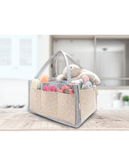 UP-bj_7723,Geanta organizator scutece si accesorii copii/bebelusi BabyJem (Culoare: Gri)