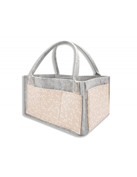 UP-bj_7722,Geanta organizator scutece si accesorii copii/bebelusi BabyJem (Culoare: Somon)