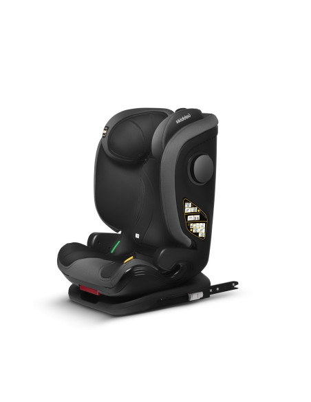 UP-sk_2010013,Scaun auto ISOFIX Skiddou Täby, 15-36 kg, Onyx, Negru