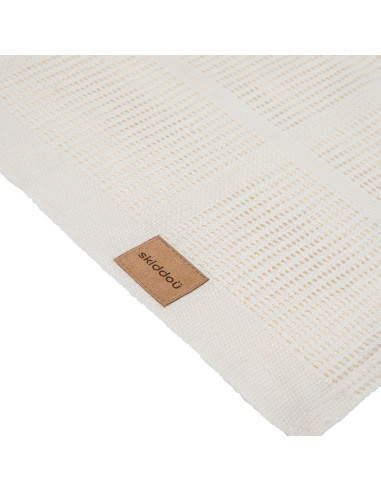 UP-sk_2090111,Paturica nou nascut Skiddou Lindi, 100% bumbac, Crem, 75x100cm