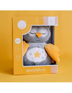 UP-sk_2100031,Jucarie bufnita de plus pentru copii Skiddou Marit, cu sunete albe, 25x11 cm 2