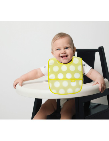 UP-bj_8402,Baveta cu 2 fete si buzunar, BabyJem, 24x35 cm (Culoare: Galben)