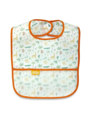 UP-bj_8403,Baveta cu 2 fete si buzunar, BabyJem, 24x35 cm (Culoare: Bleu)