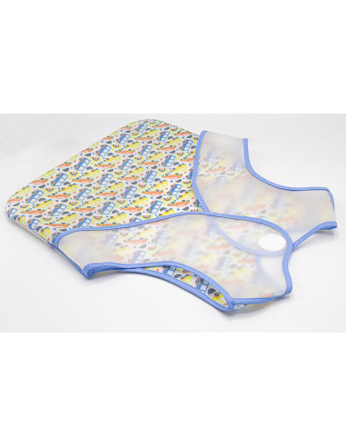 UP-bj_8393,Baveta pentru copii, BabyJem, fara maneci, 32x37 cm (Culoare: Bleu)