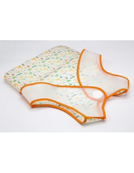 UP-bj_8393,Baveta pentru copii, BabyJem, fara maneci, 32x37 cm (Culoare: Bleu)