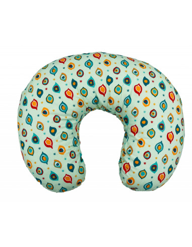 UP-bj_0827,Perna pentru alaptat 2 in 1 Nursing Pillow Paun, BabyJem (Culoare: Albastru)