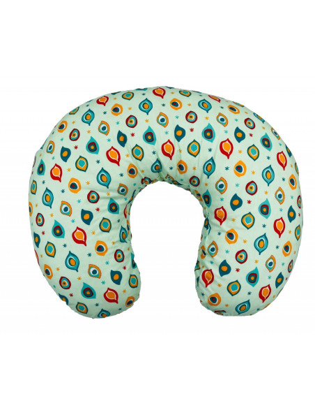 UP-bj_0827,Perna pentru alaptat 2 in 1 Nursing Pillow Paun, BabyJem (Culoare: Albastru)