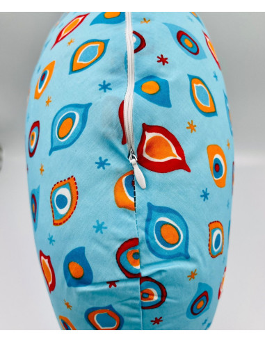 UP-bj_0827,Perna pentru alaptat 2 in 1 Nursing Pillow Paun, BabyJem (Culoare: Albastru)