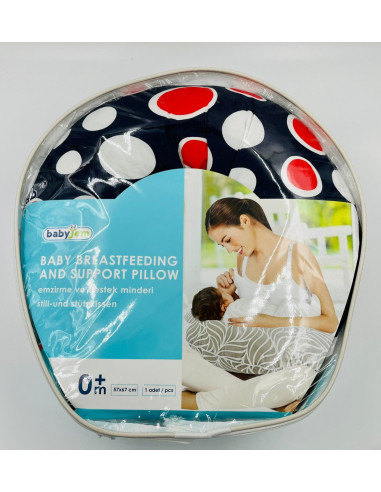 UP-bj_082-10,Perna pentru alaptat 2 in 1 Nursing Pillow Navy, BabyJem
