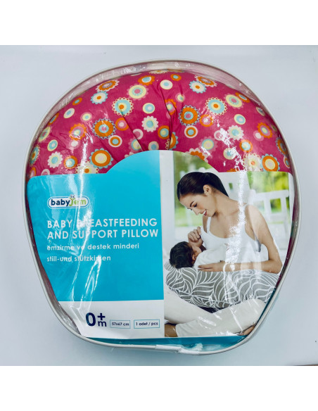 UP-bj_082-15,Perna pentru alaptat 2 in 1 Nursing Pillow Flowers, BabyJem
