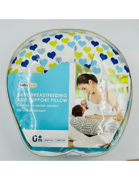 UP-bj_082-17,Perna pentru alaptat 2 in 1 Nursing Pillow Flowers, BabyJem (Culoare: Alb)
