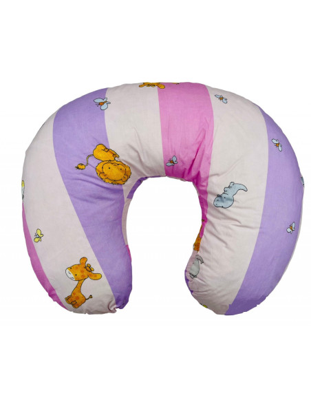UP-bj_082-18,Perna pentru alaptat 2 in 1 Nursing Pillow Zoo, BabyJem (Culoare: Roz)